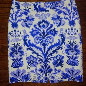 Blue/Lavender/White Skirt w/pockets